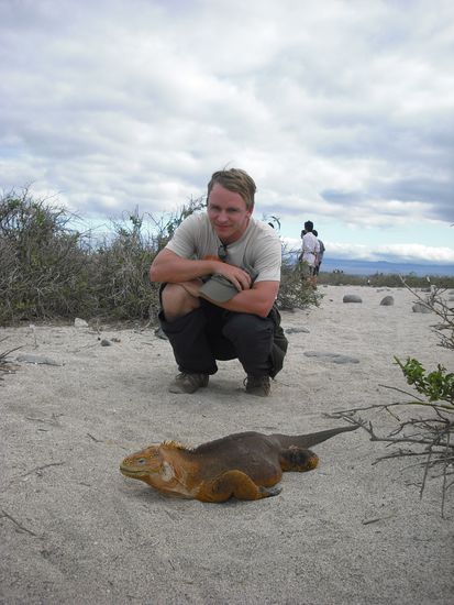 Am Anfang noch etwas auf Abstand bei den Leguanen.