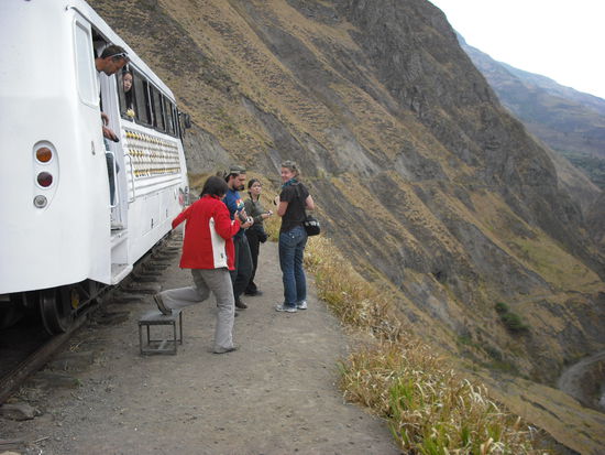 Zwischenstop auf der Abfahrt.