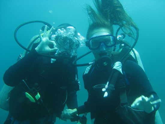 Links bin ich, rechts meine Kommilitonin