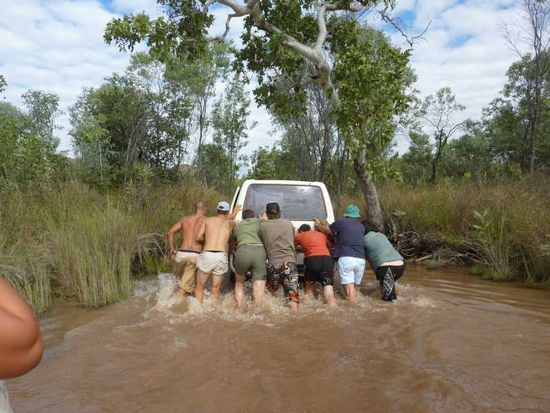 zum Glück waren wir nicht allein unterwegs...