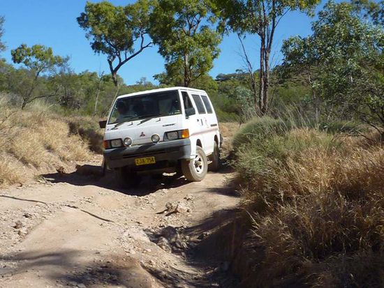 Four wheel drive Strecke in den East MacDonnell Ranges