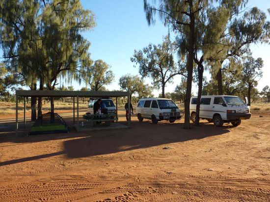 Unser Übernachtungsplatz mitten im Nirgendwo