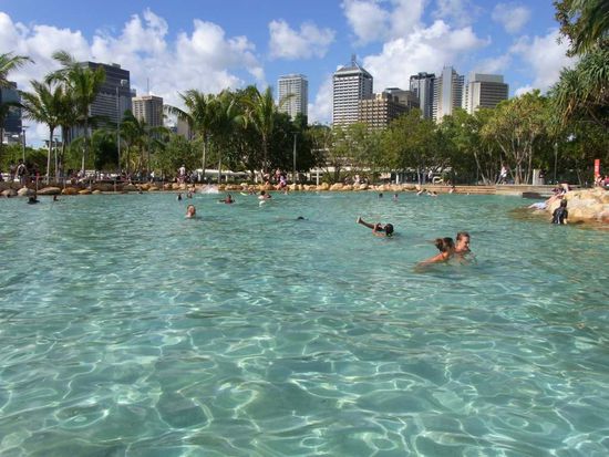 Künstliche Lagune mitten in der Stadt.