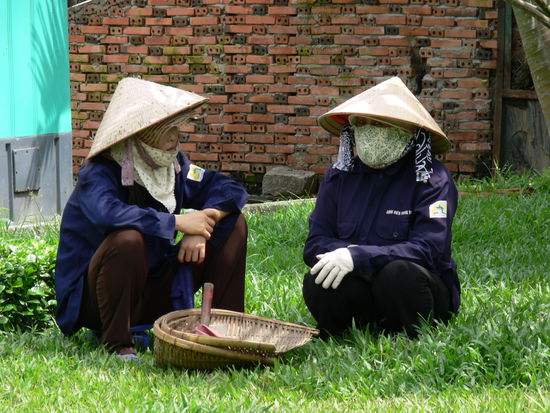 Pause nach der Pflanzenpflege