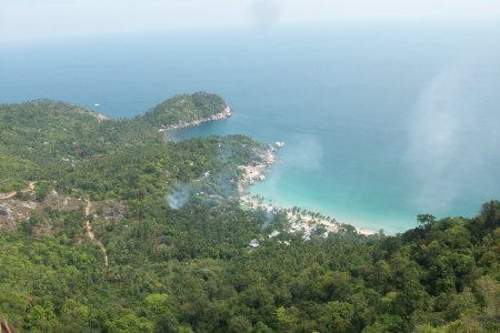 Harter Weg aber die Aussicht auf unsere Bucht hat sich gelohnt.