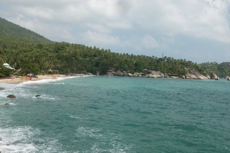 Das Ist die Aussicht von unserem ersten Bungalow