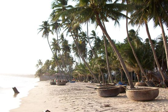Strand von Mui Ne. Mag so vielleicht ganz nett aus sehen und vielleicht sind wir shcon zu verwoehnt von tollen Straenden den fanden wir aber nicht so.