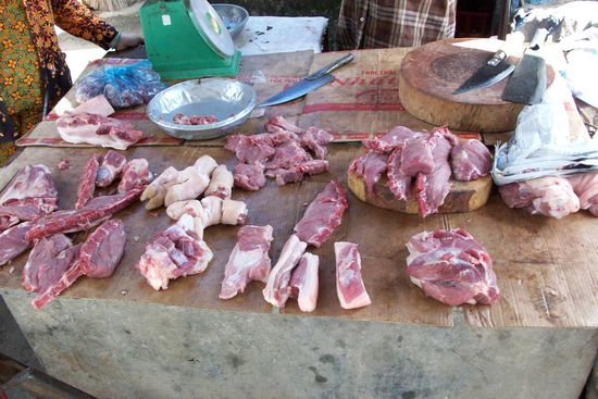 sehr frishc gehaltenes Fleisch