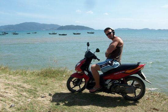 ja soo cool bin ich auf unserem Roller