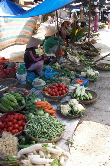 frisches Gemuese auf dem Markt