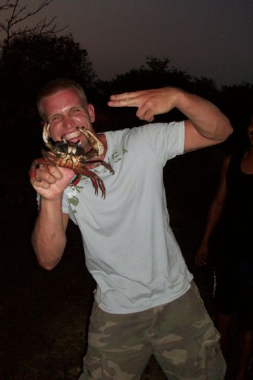 Riessen Krebs  nach dem Rodeo auf unserem Rueckweg