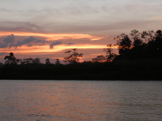 Sonnenuntergang vom Boot aus
