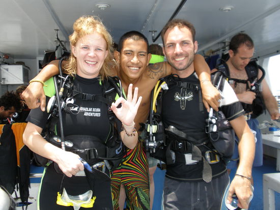 Andre und Nadine mit ihren BCD-Tank-Boy