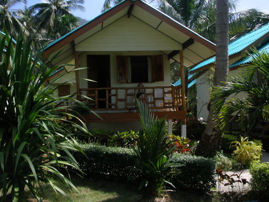 Unsere Luxus Ansteige für 750 Baht inkl. Frühstück das Green Cottage am Bailan Beach, nur zu empfehlen....