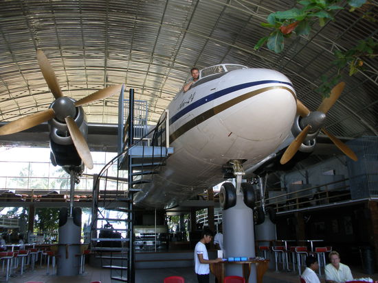 Andre übt sich als Pilot