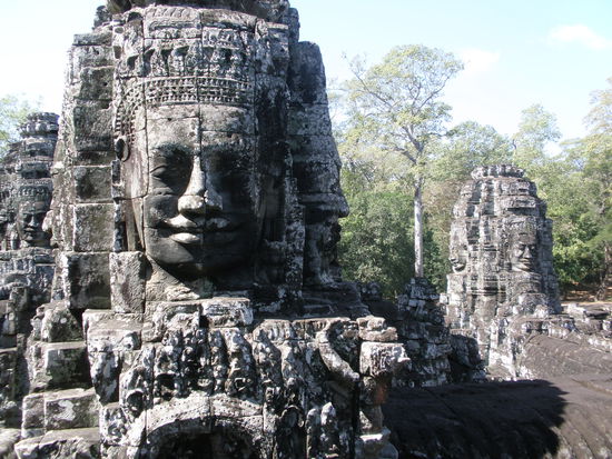 In Angkor Thom liegender Tempel Bayon, Nadine hat der sehr gut gefallen....