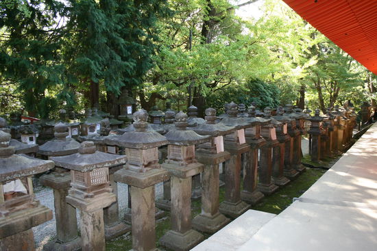 hunderte Lanternen aus Stein.