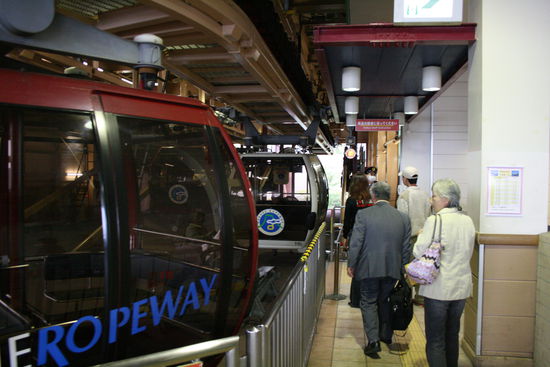 ... und dann mit der Gondelbahn weiter.