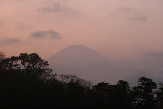 Fuji-san im Abendrot.
