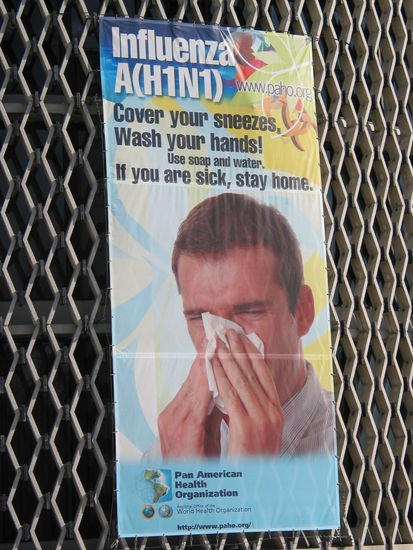 Auch hier, die Angst vor der Schweinegrippe