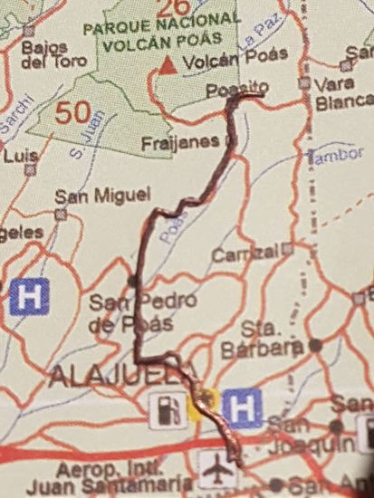 Zur Einstimmung die Route des ersten Tages...