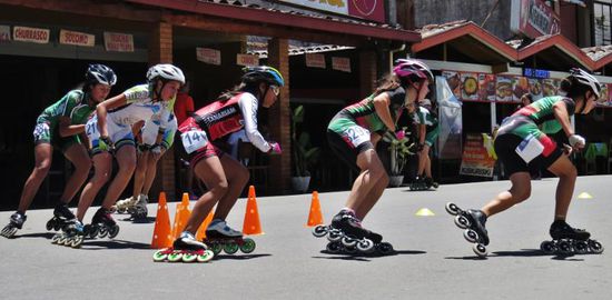 Skatingrennen der Mädels