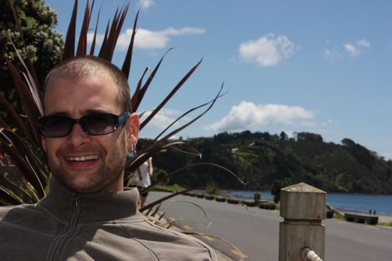 strahlemann beim Imbiss am Beach