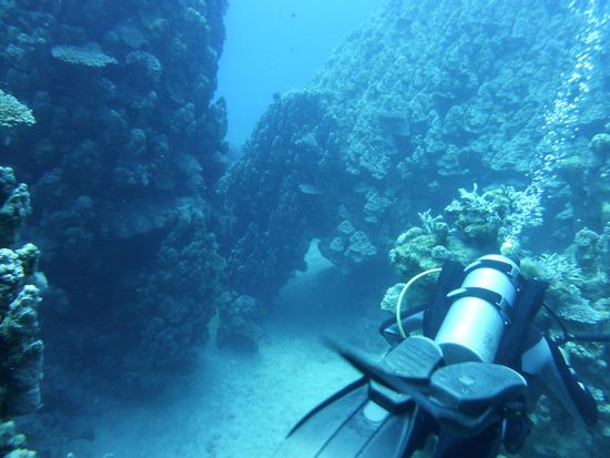 freier Fall beendet .... von 10 auf 33 Meter. Am Ende gibt es einen kleinen Tunnel