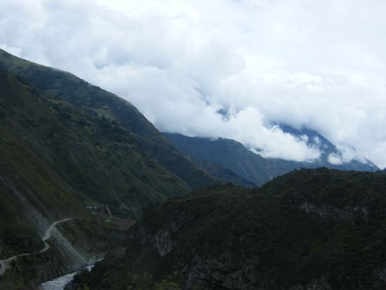 Der Blick kurz vor Banos....