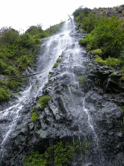 der selbe Wasserfall .... in Banos