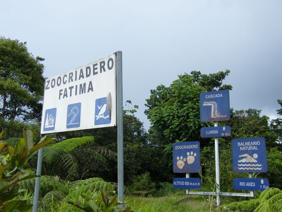 das Eingangsschild..