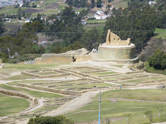 das war der erste Eindruck von Ingapirca .... ja ... manchmal scheint auch die Sonne ...