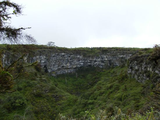 Blick in den Krater ....