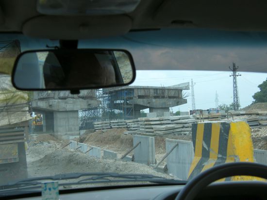 einer der Gründe für den Stau.