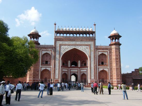 der Eingang zum Taj Mahal