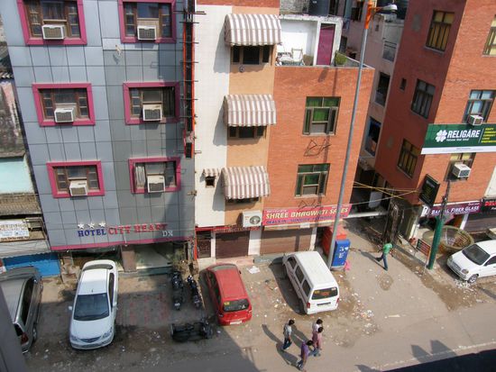 das ist der Blick aus dem Hotelzimmer