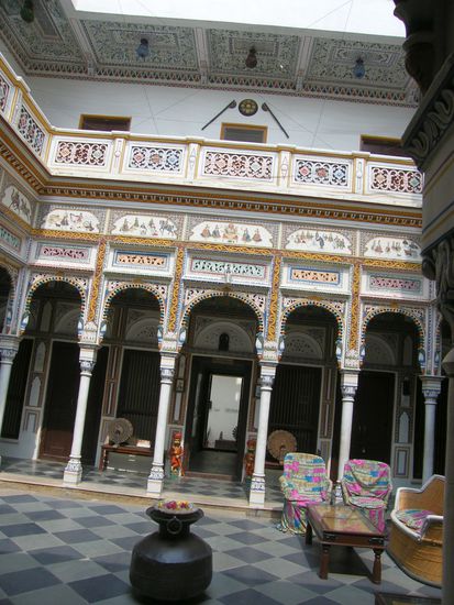 der Innenhof der Haweli