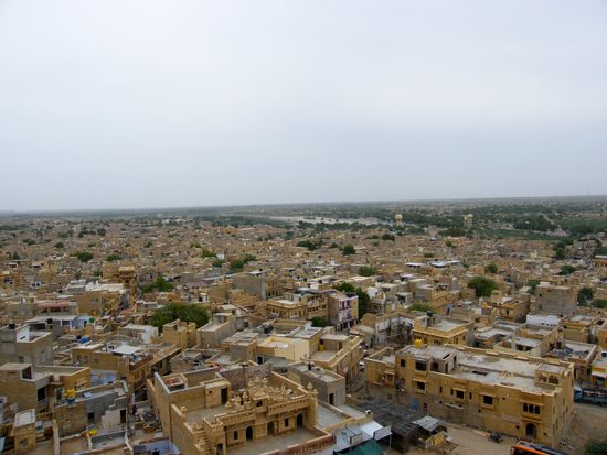 Draufsicht auf Jaisalmer vom Fort