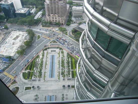 Blick von der Besucherbrücke