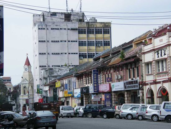 Taiping ... der Standartclocktower ist am linken Bildrand zu sehen