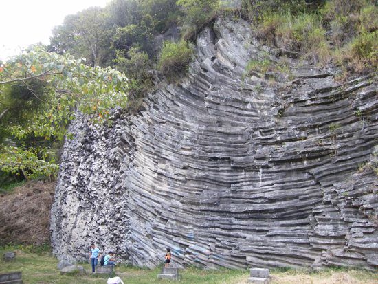 Gesteinsformation. Wir fanden die sehr interessant ...