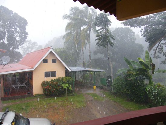 Regen .... in unserer Unterkunft