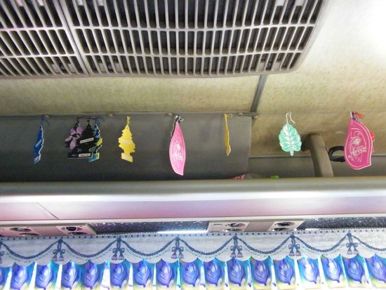 grins ... das konnten wir uns nicht verkneifen .... tausende Wunderbäume im Bus ...