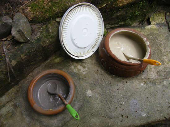 ha ... im open Spa: links für sensitive Haut, rechts normale Haut ...