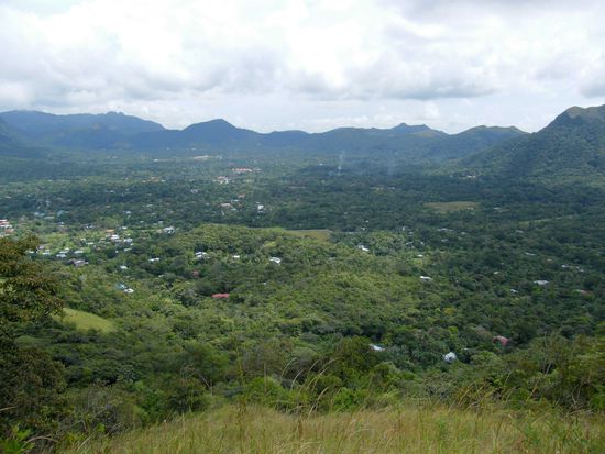 Blick vom Kraterrand nach El Valle