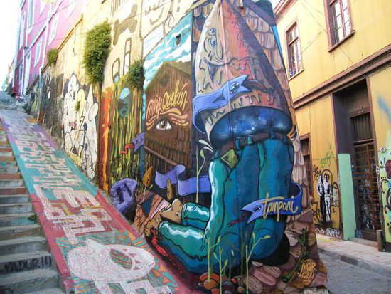 Grafitti um die Ecke ...