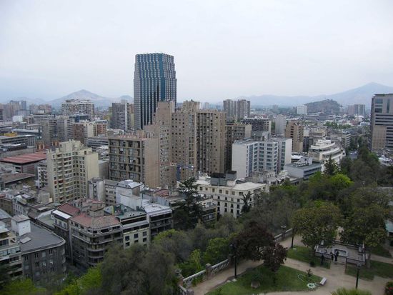 Blick auf Santiago