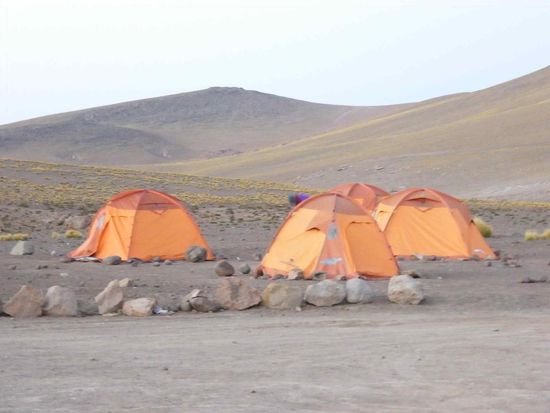 Camping bei -7 Grad ... kann man machen, muss man aber nicht.