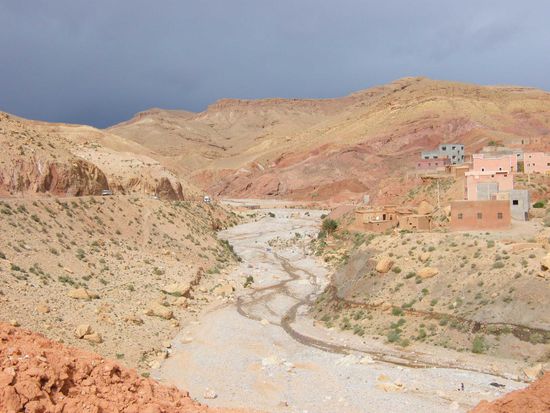 eines der Enden der Dades Schlucht