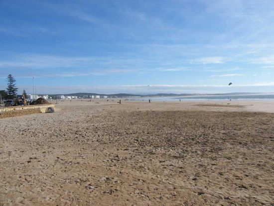 der Strand von Essaouira am Tage ..